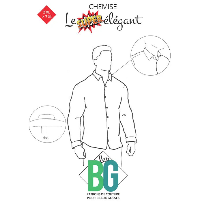 Patron Chemise Les Beaux Gosses "Le SUPER élégant" Patron Chemise Les Beaux Gosses "Le SUPER élégant"