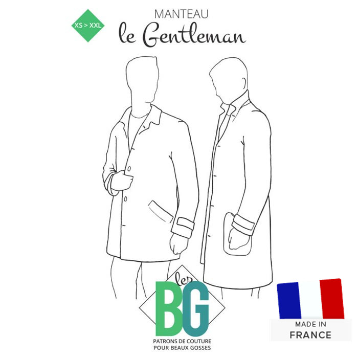 Patron couture homme Les BG – Manteau Le Gentleman Patron couture homme Les BG – Manteau Le Gentleman