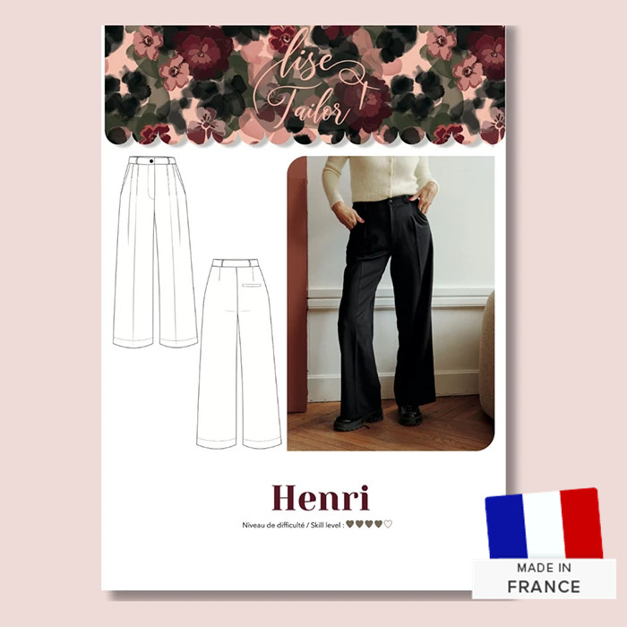 Patron Pantalon Henri par Lise Tailor - T34 à 52 Patron Pantalon Henri par Lise Tailor - T34 à 52
