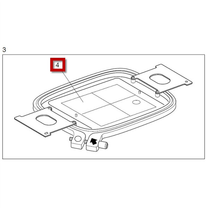 Patron pour cadre à broder M1 200x240mm Janome Patron pour cadre à broder M1 200x240mm Janome