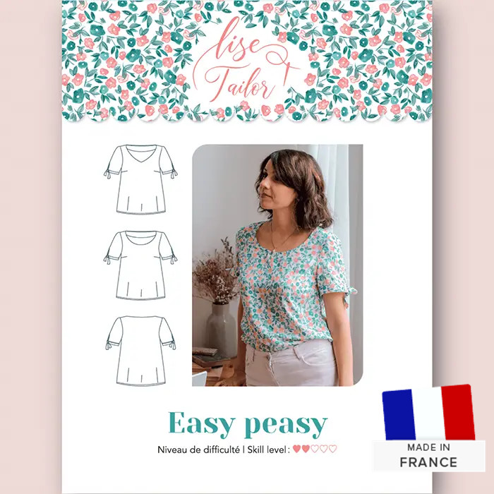 Patron Top Easy Peasy par Lise Tailor 34/52 Patron Top Easy Peasy par Lise Tailor 34/52