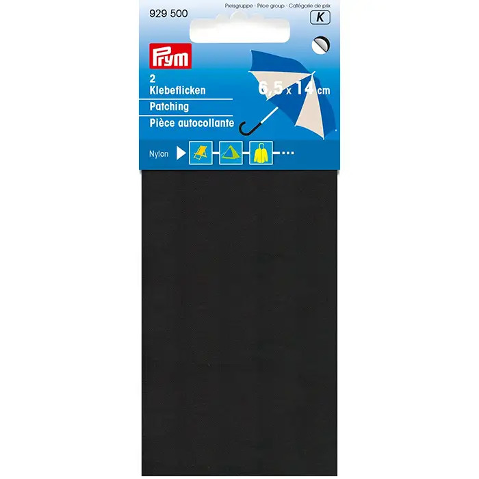 Pièce autocollante nylon noire Prym Pièce autocollante nylon noire Prym