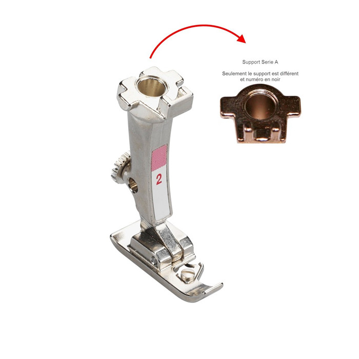 Pied 02 overlock, surjet, bordeur (ANCIEN) Pied 02 overlock, surjet, bordeur (ANCIEN)