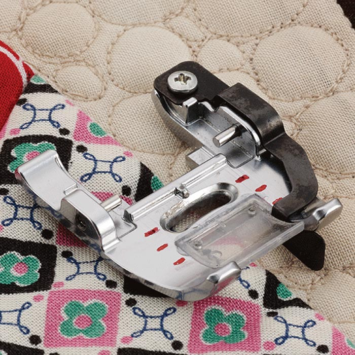 Pied 1/4" + guide F076 pour pied motorisé Brother DF1/DF2 Pied 1/4" + guide F076 pour pied motorisé Brother DF1/DF2