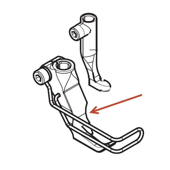 Pied extérieur demi gauche E7 ADLER 867 Pied extérieur demi gauche E7 ADLER 867