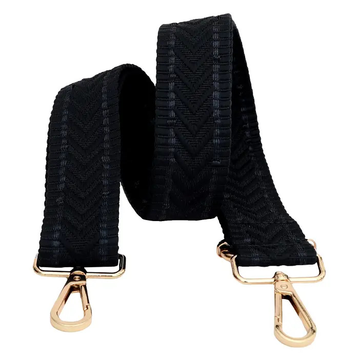 Sangle bandoulière motif triangle 40 mm x 75-135cm Noir Sangle bandoulière motif triangle 40 mm x 75-135cm Noir