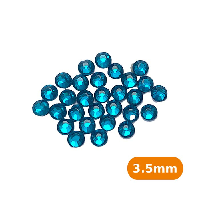 Strass thermocollant SS16 3,5mm Bleu Perruche Strass thermocollant SS16 3,5mm Bleu Perruche