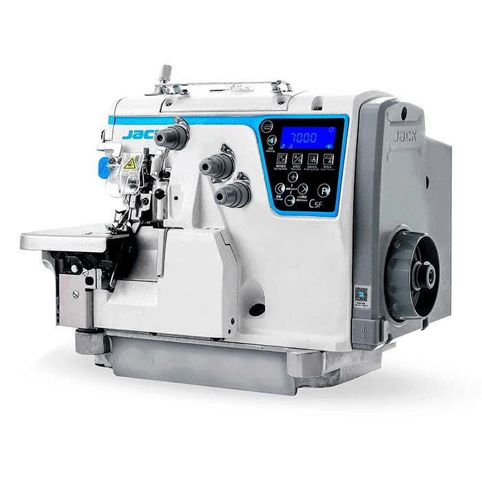 Surjeteuse industrielle Jack C5F-3 - 3 fils ourlet roulé Surjeteuse industrielle Jack C5F-3 - 3 fils ourlet roulé