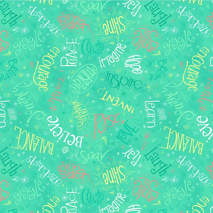 Tissu 100% coton "noteworthy" turquoise 110cm par 50cm Tissu 100% coton "noteworthy" turquoise 110cm par 50cm