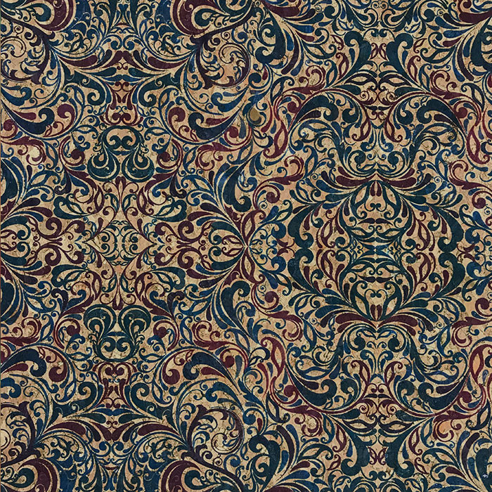 Tissu liège motif "Lys" par 50cm Tissu liège motif "Lys" par 50cm