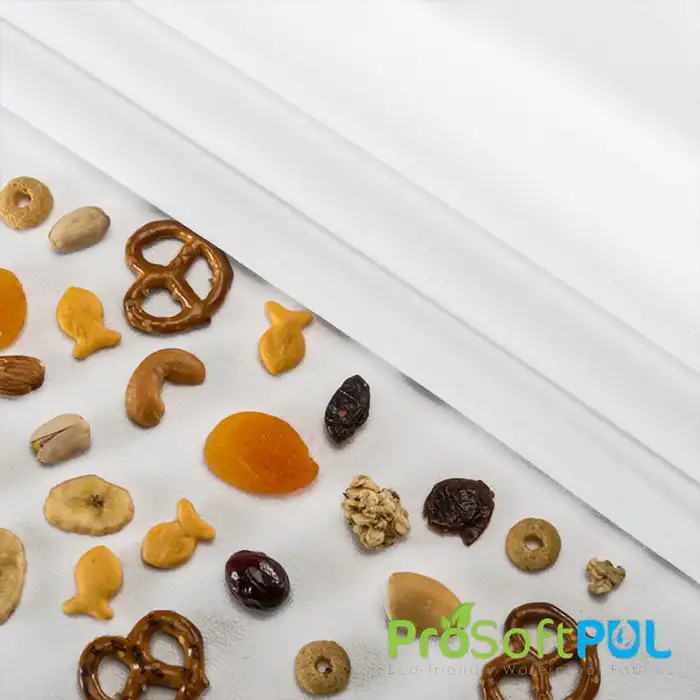 Tissu PUL contact alimentaire blanc 145cm /25cm Tissu PUL contact alimentaire blanc 145cm /25cm