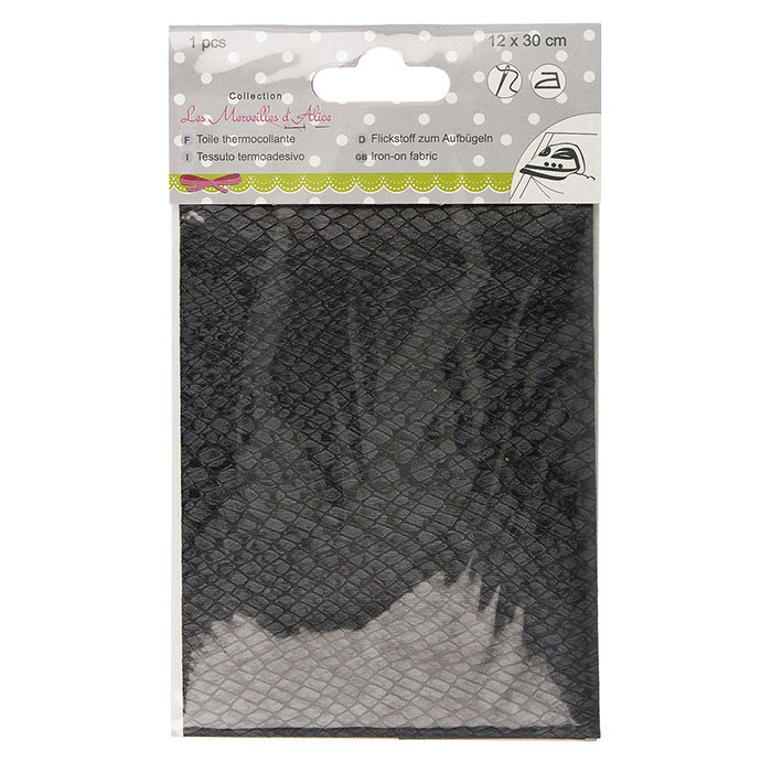 Tissu thermocollant simili cuir 12x30cm Tissu thermocollant simili cuir 12x30cm