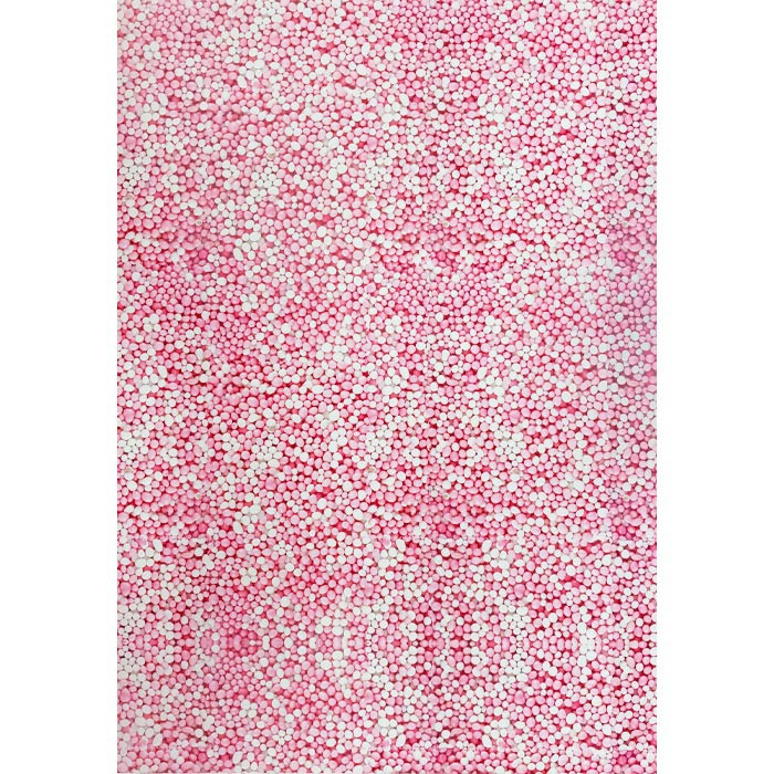 Vinyle 21,5 x 30,5cm billes rose/blanc Vinyle 21,5 x 30,5cm billes rose/blanc