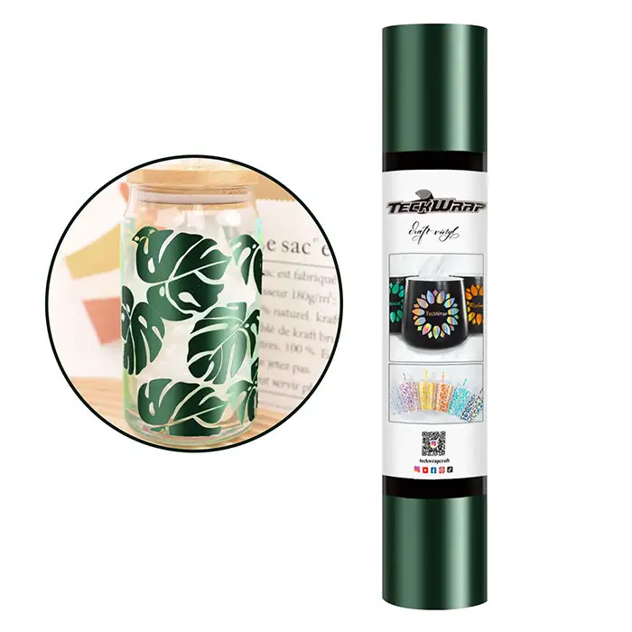 Vinyle Metallique Satiné Vert foncé par 50cm Vinyle Metallique Satiné Vert foncé par 50cm