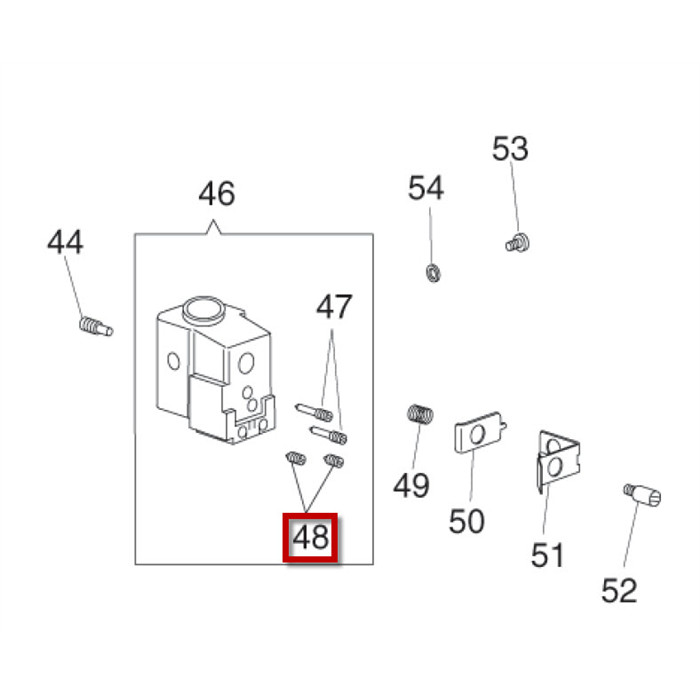 Vis pince aiguille inférieur Vis pince aiguille inférieur