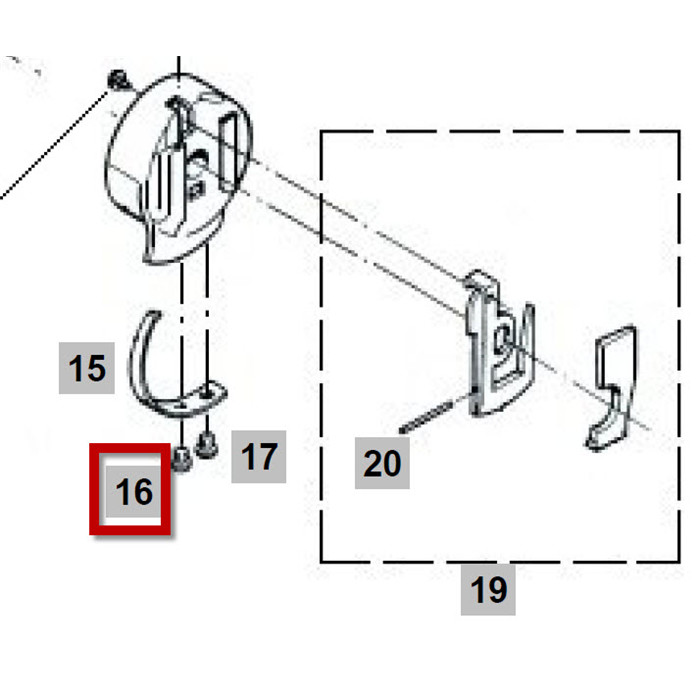 Vis supérieure ressort boitier à canette Vis supérieure ressort boitier à canette