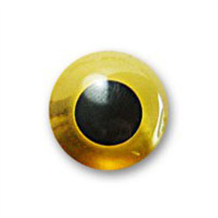 Yeux à coudre 12mm jaune Yeux à coudre 12mm jaune